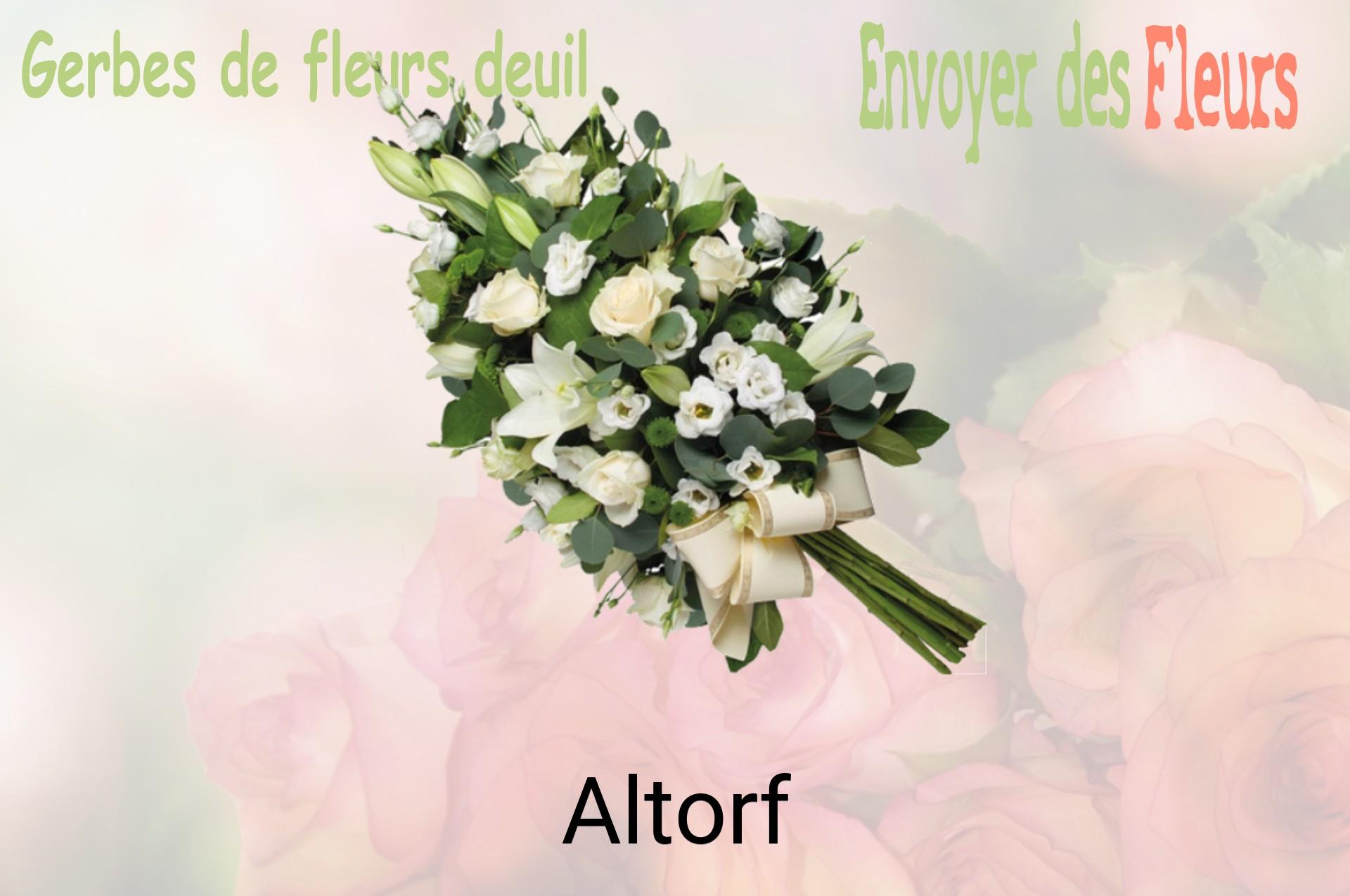 Gerbe de fleurs de deuil livrée à Altorf